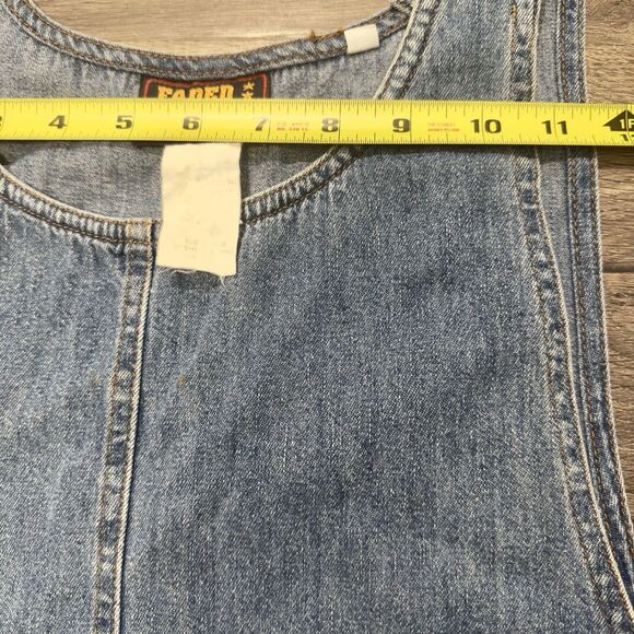 Vintage Faded Glory Denim Jumper Overall Dress Womens Sz Small Pockets 90s Y2k - Picture 8 of 10